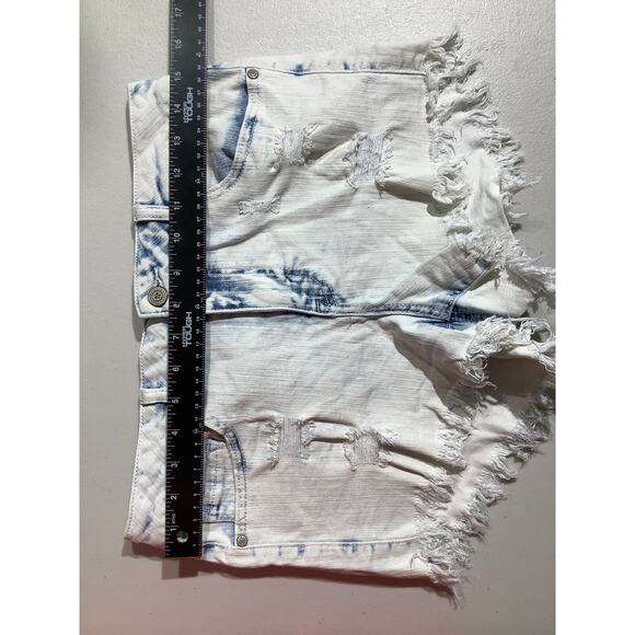 Altar’d State Denim Shorts Women’s Size 28 – Cloud Wash, Distressed, Fringe - Picture 5 of 8